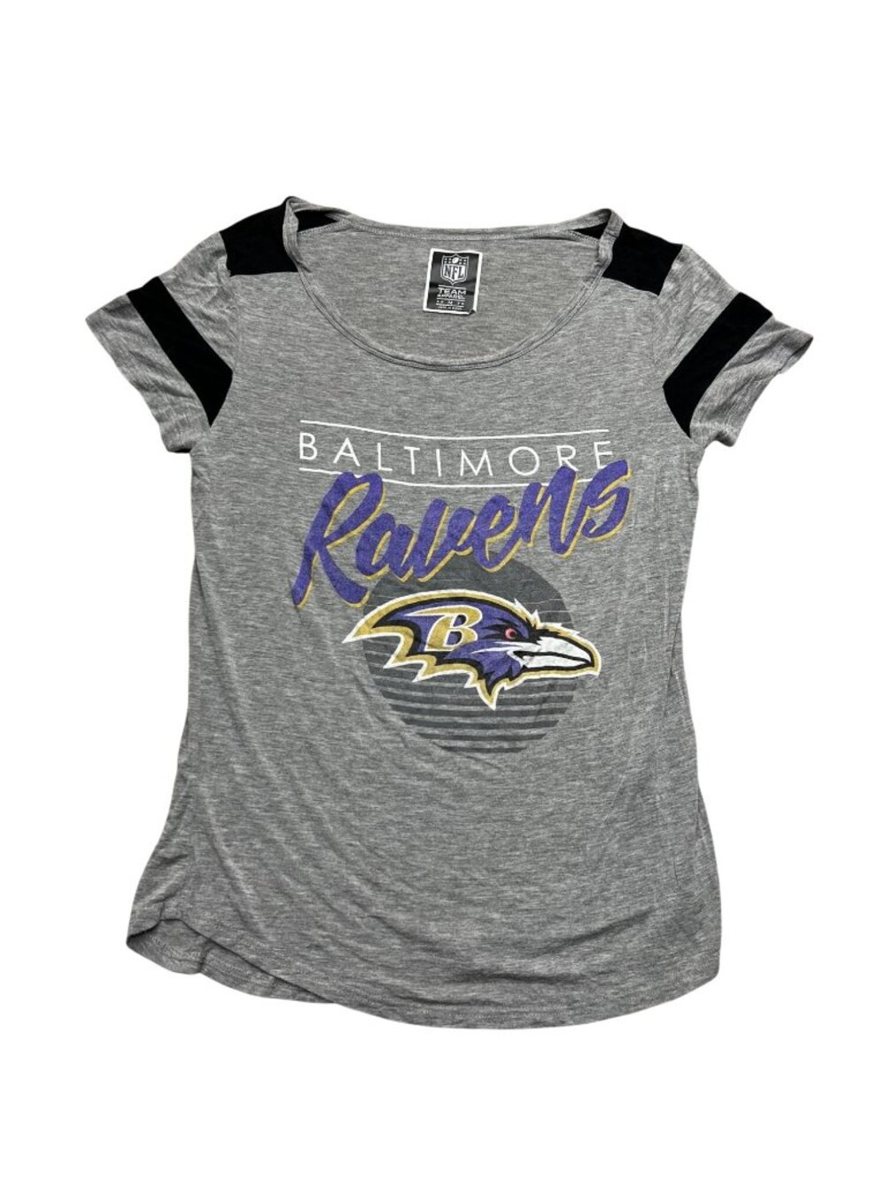 NFL Team Apparel Baltimore Ravens Lightweight Short Sleeve T-Shirt Graphic Tee M